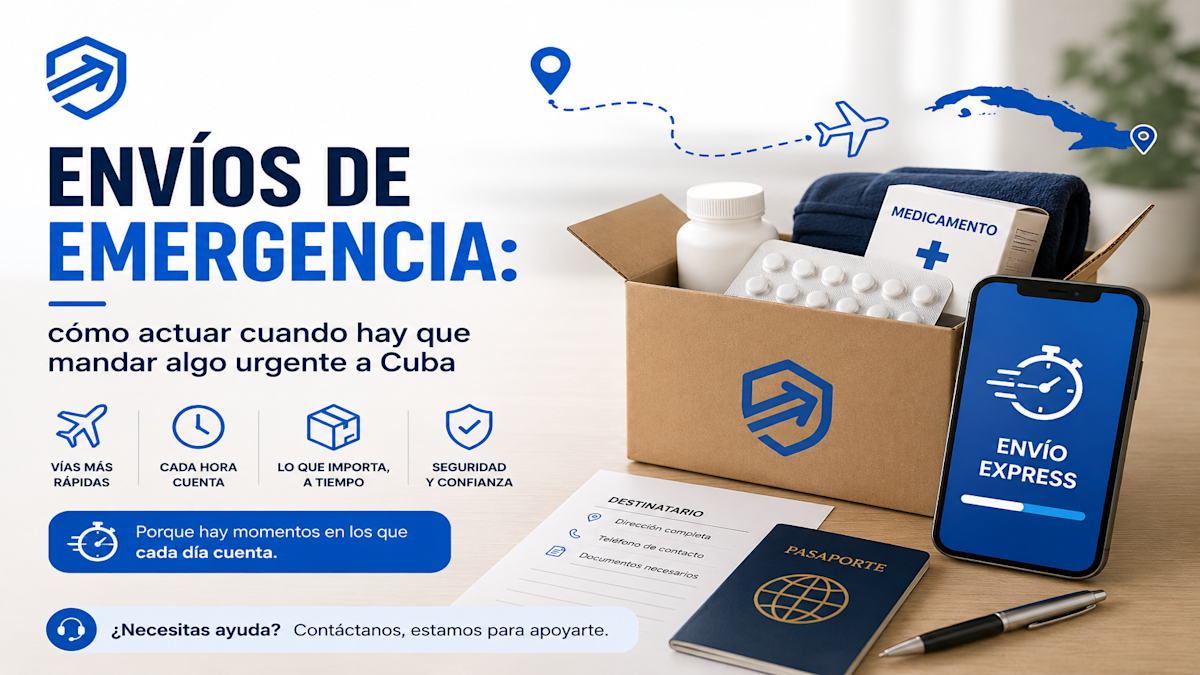Envíos de emergencia: ¿cómo actuar cuando hay que mandar algo urgente a Cuba?