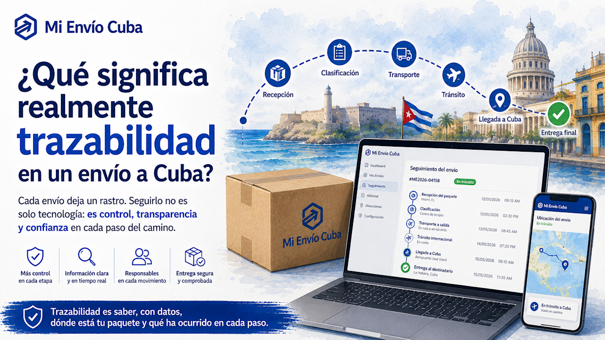 ¿Qué significa realmente trazabilidad en un envío a Cuba?