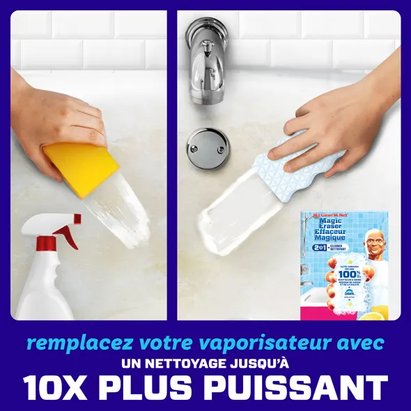 Duel entre une éponge ordinaire et l’Effaceur magique Mr. Clean – comparaison des produits et de leurs bénéfices pour un nettoyage efficace 