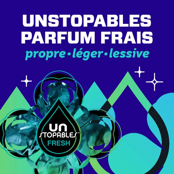 Unstopables parfum frais: propre, leger, lessive