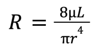 R=8uL/PIr4