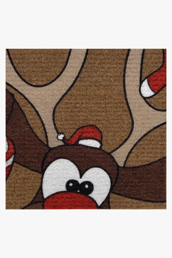 Holiday Reindeer Doormat Ruggable