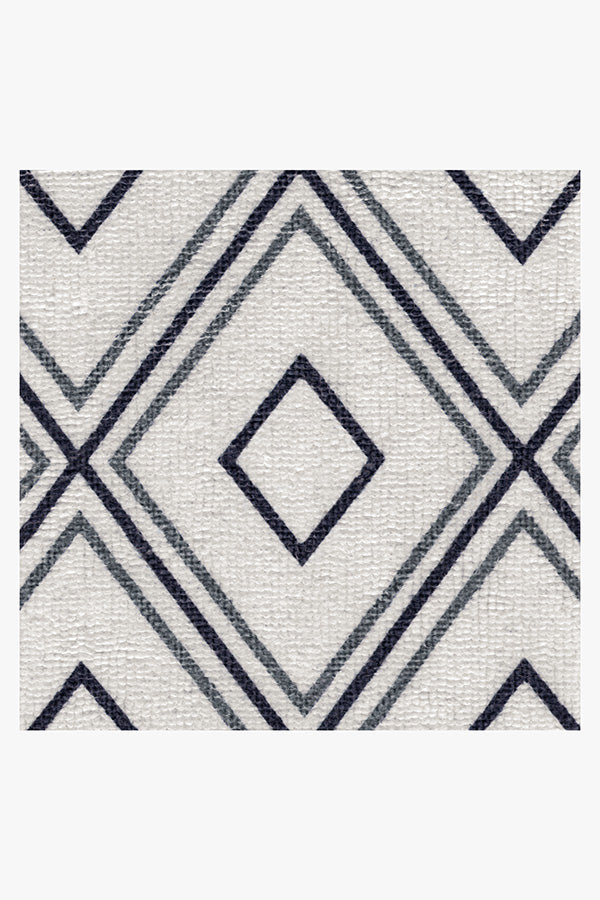 Decca Diamond Black & Cream Bath Mat Ruggable