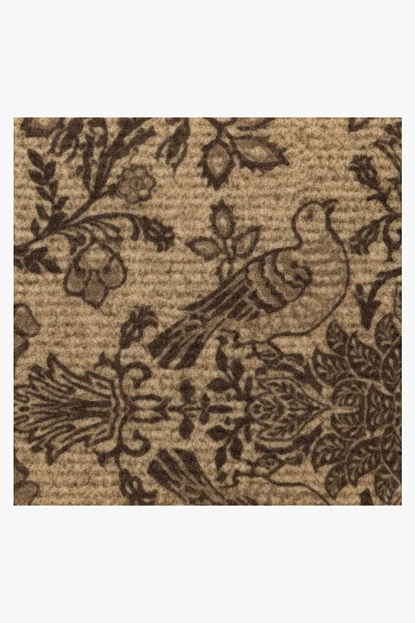 Morris & Co. Pure Dove & Rose Dark Wood Doormat Ruggable