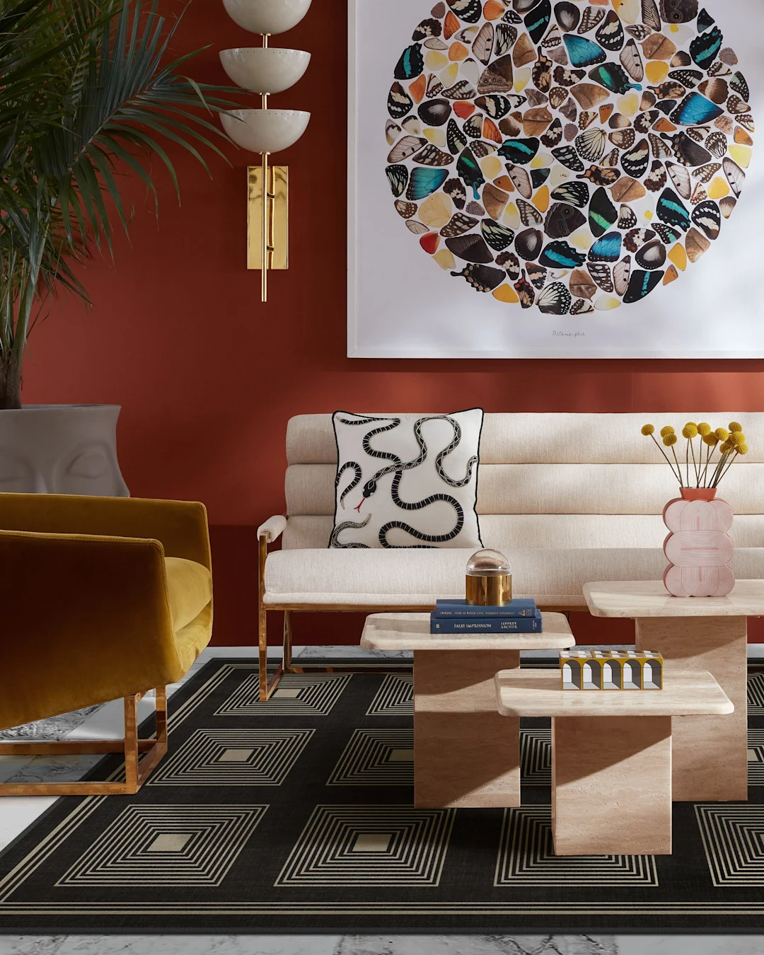 Jonathan Adler Matrix Black & Ivory Rug Ruggable