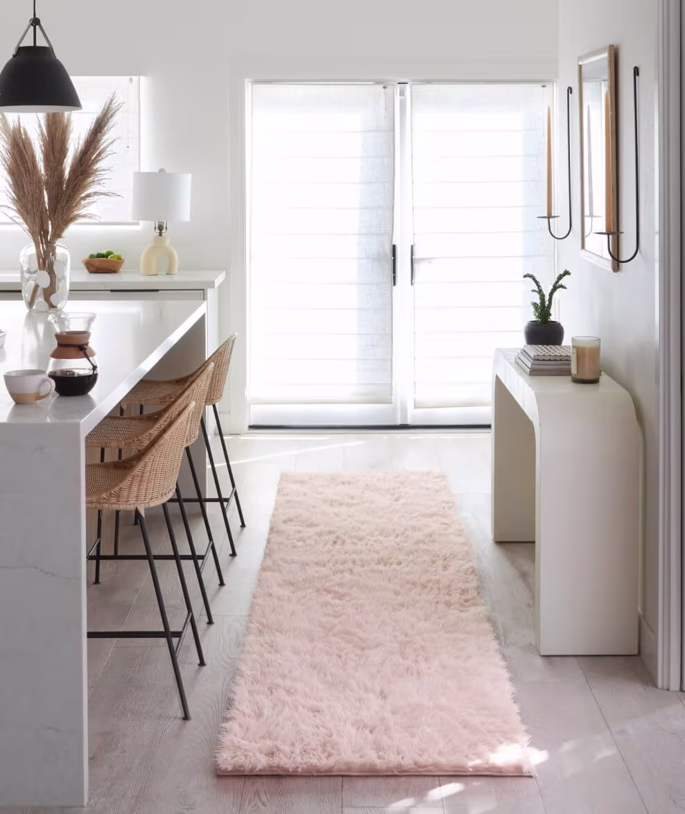 Soft Pink Shag Rug