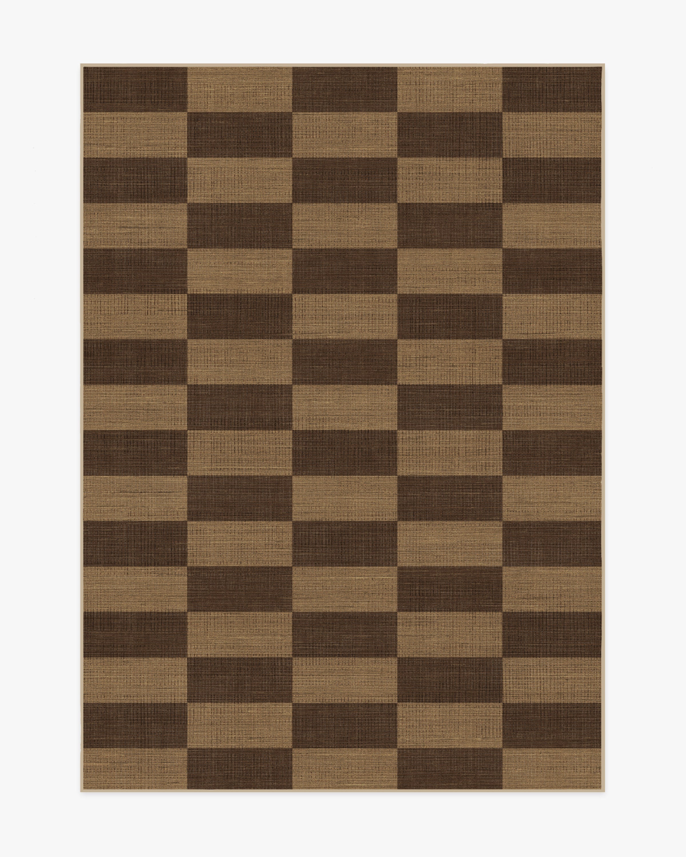 Check Brown Re-Jute Rug | Ruggable 3x5