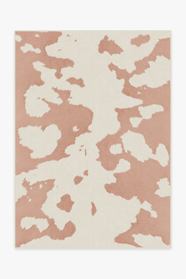 Rose & Ivory Faux Cowhide Rug