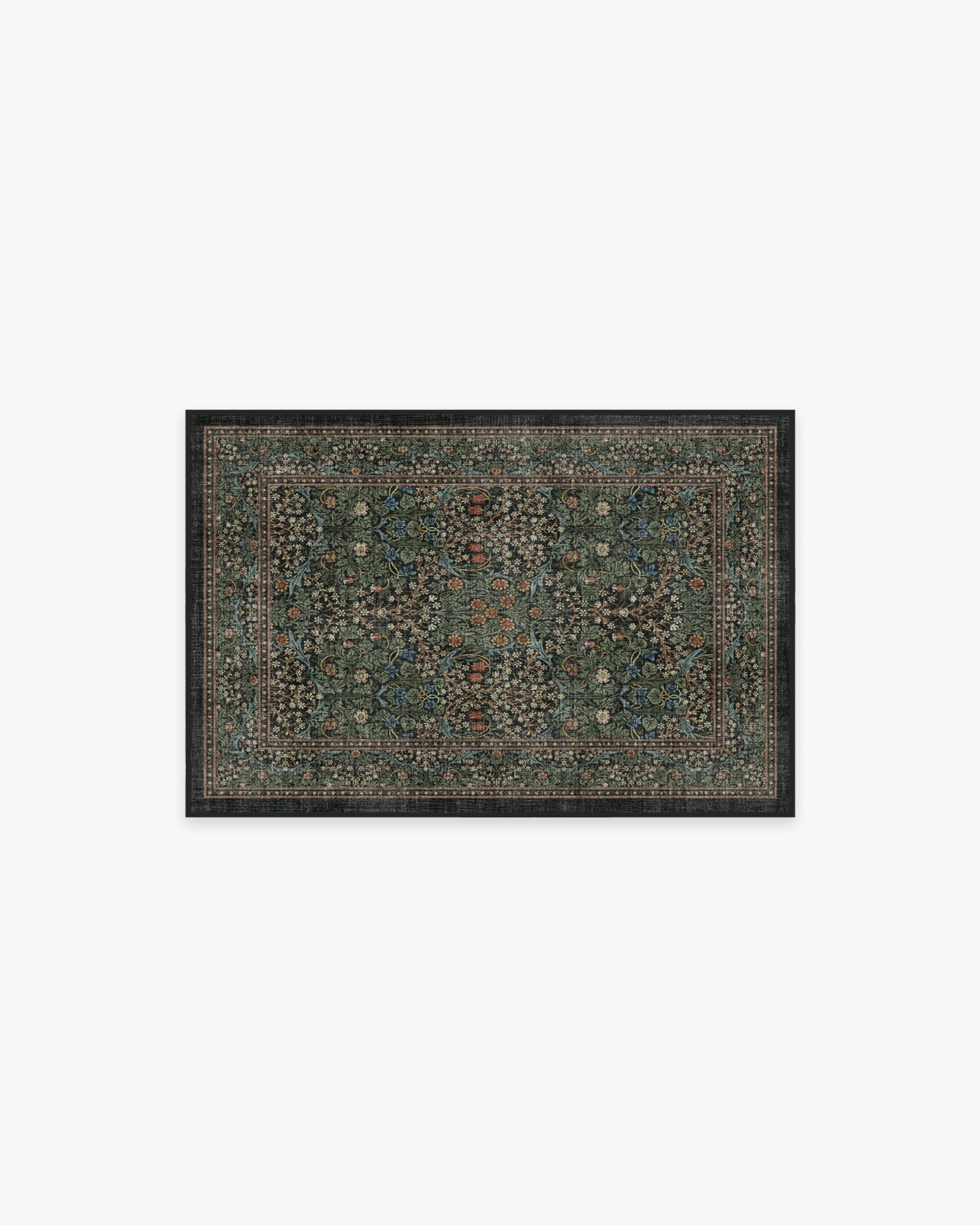 World Menagerie Bridges Black/Green Novelty Area Rug