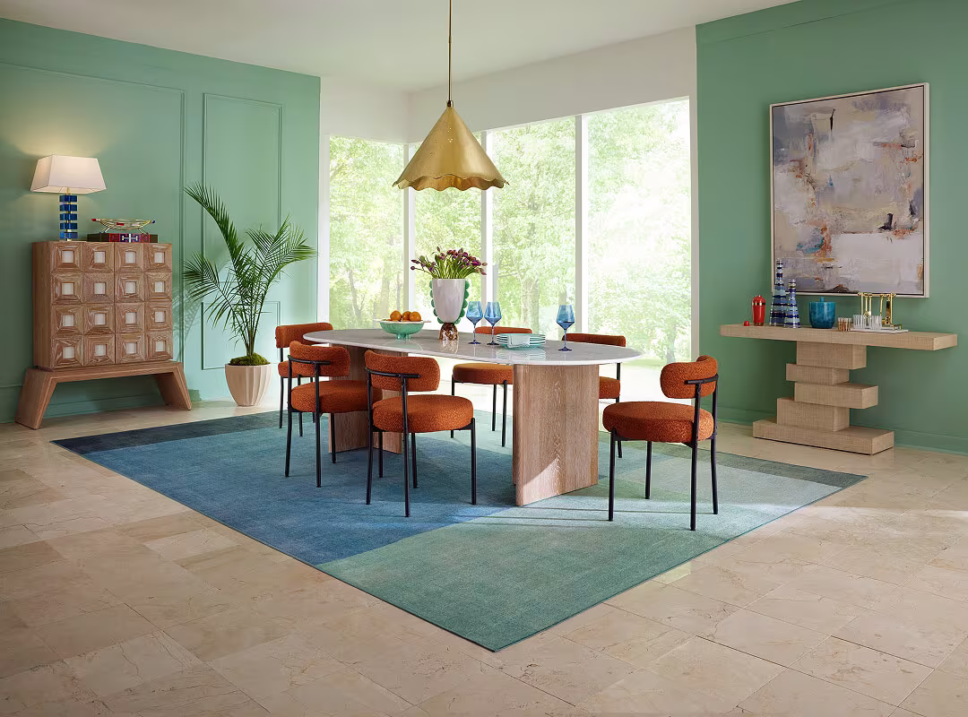 What Colour Rug Goes with Blue Walls 