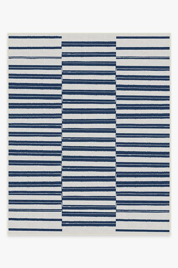 Navy/French Blue Stripe Indoor Outdoor Rug - 2x3 – Simpler Pleasures