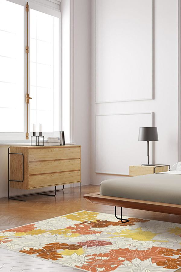 Nani Orange Cream Rug Ruggable