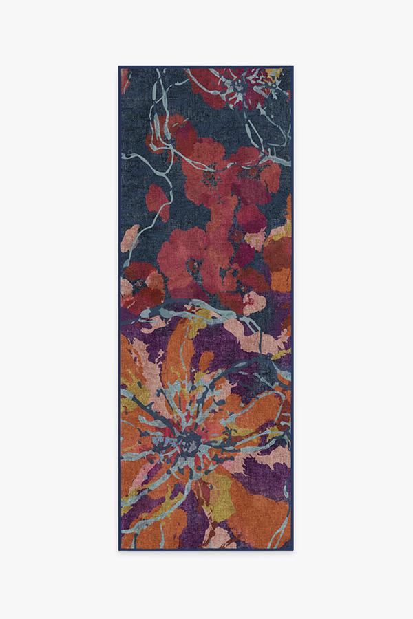 Watercolor Floral Multicolor Rug