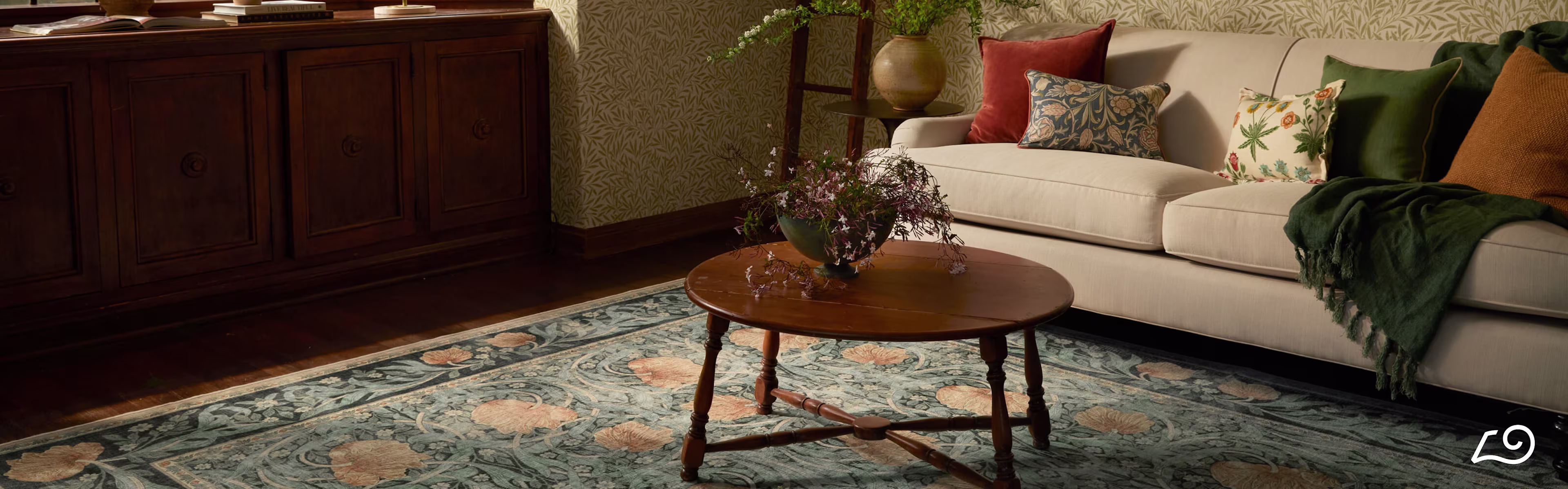 Morris & Co. Pimpernel Jade Rug Ruggable