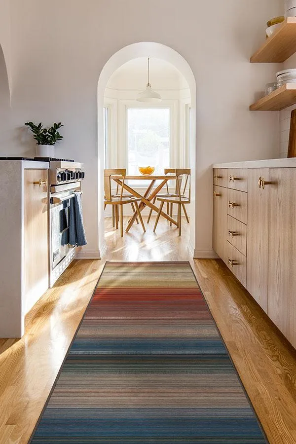 Linear Striped Multicolor Rug Ruggable