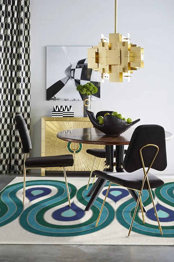 Jonathan Adler Milano Peacock Rug Ruggable