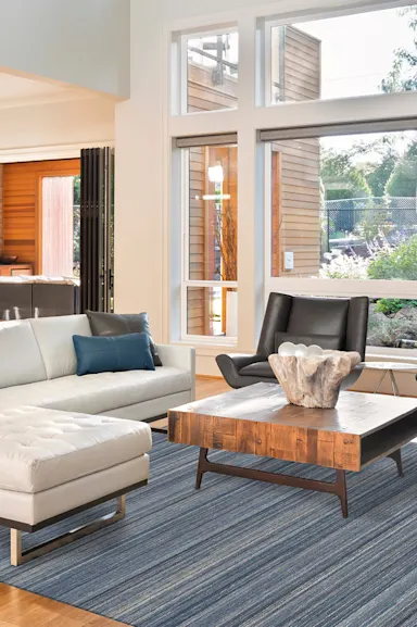 Multi Stripe Blue Rug | Ruggable