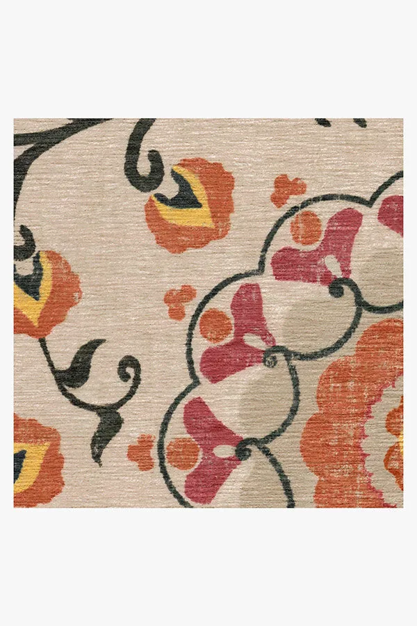 Suzani Coral Tufted Rug Ruggable