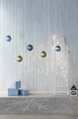 Snowflake Silver Rug | Ruggable