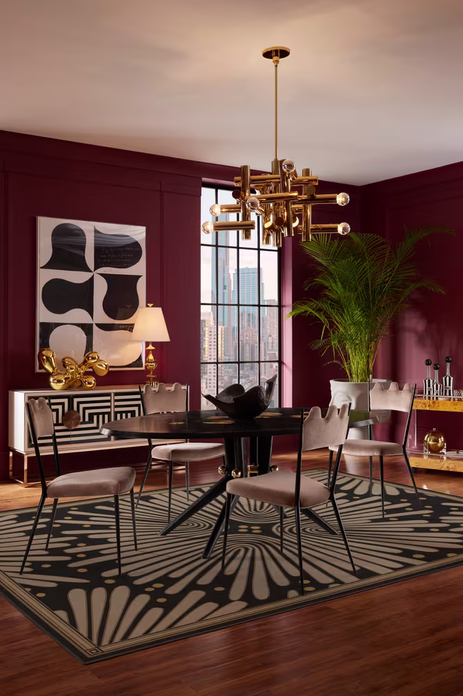 Ruggable x Jonathan Adler Gatsby Black & Gold Rug