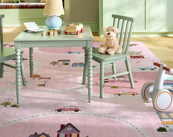 Ruggable x Morris & Co. Newill Ivory & Blue Rug link to Kids Room products