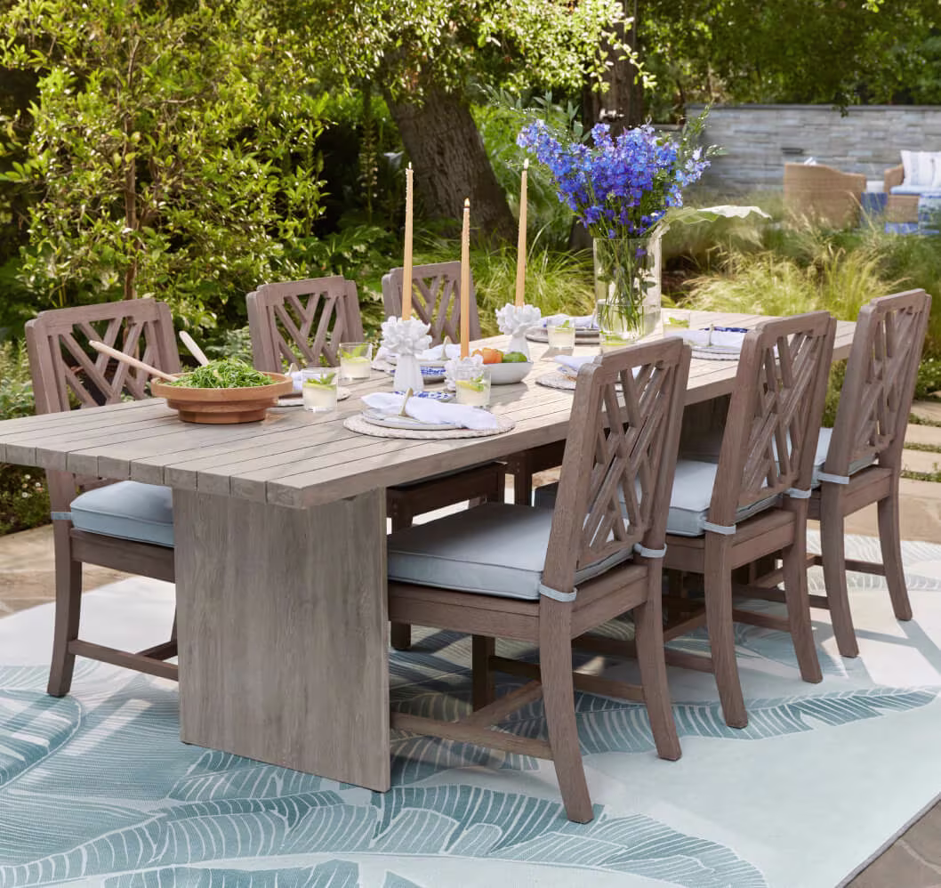 Ruggable x Gray Malin Outdoor Banana Leaf Soft Blue Rug