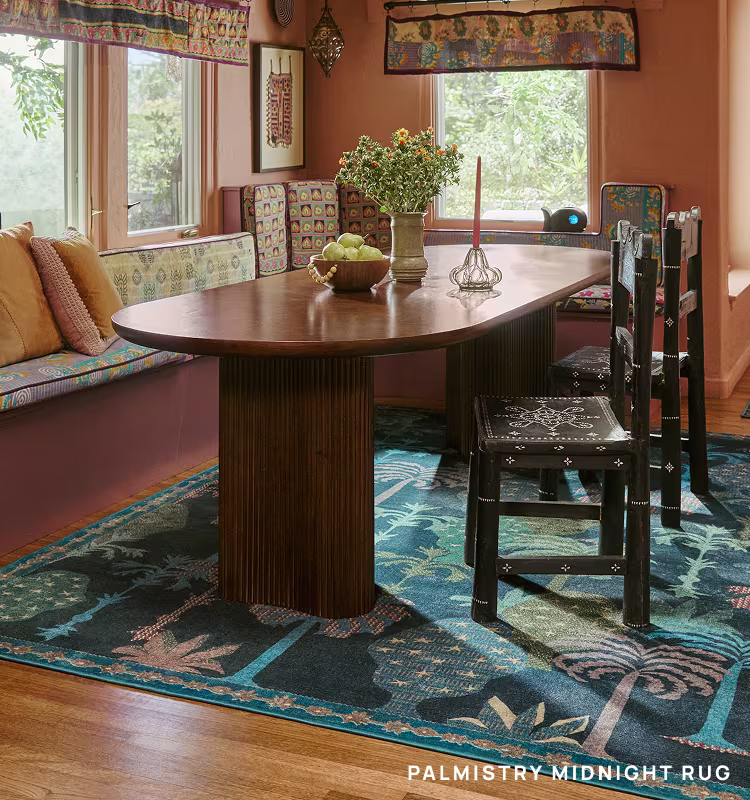 Ruggable Palmistry Midnight Rug by Jungalow - Rugs in Their Natural Habitat (Desktop)