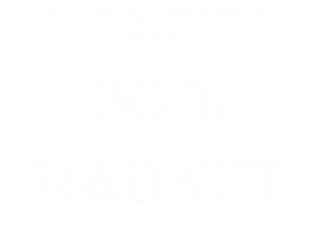 End of Summer Sale - Up to 30% Off
