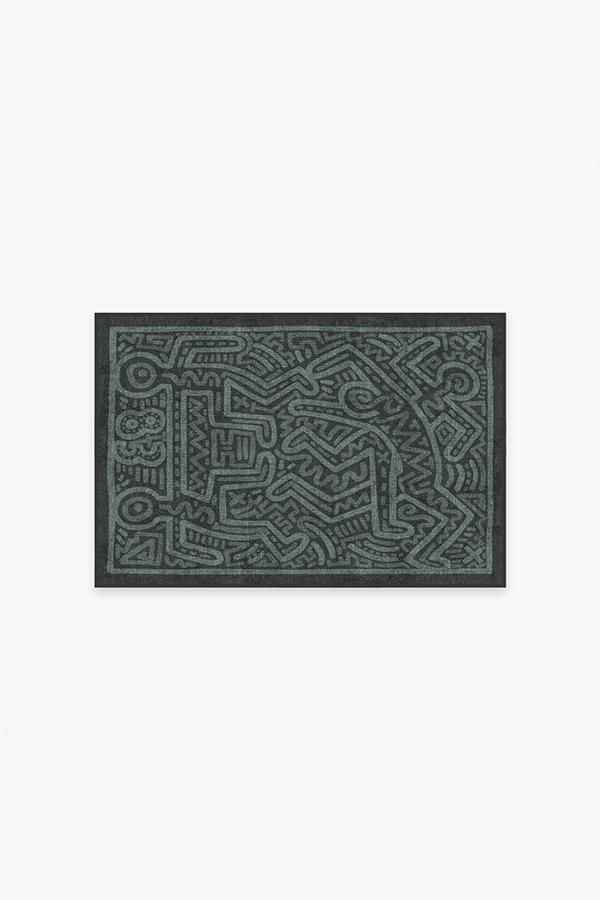 Keith Haring Funny Gallery Spruce Green | Ruggable