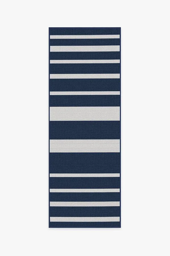 Outdoor Sailmaker Stripe Blue Rug Ruggable