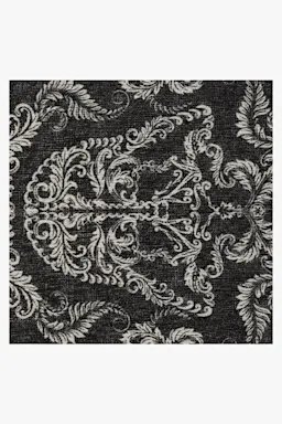 Dark Side Damask Charcoal Rug | Ruggable