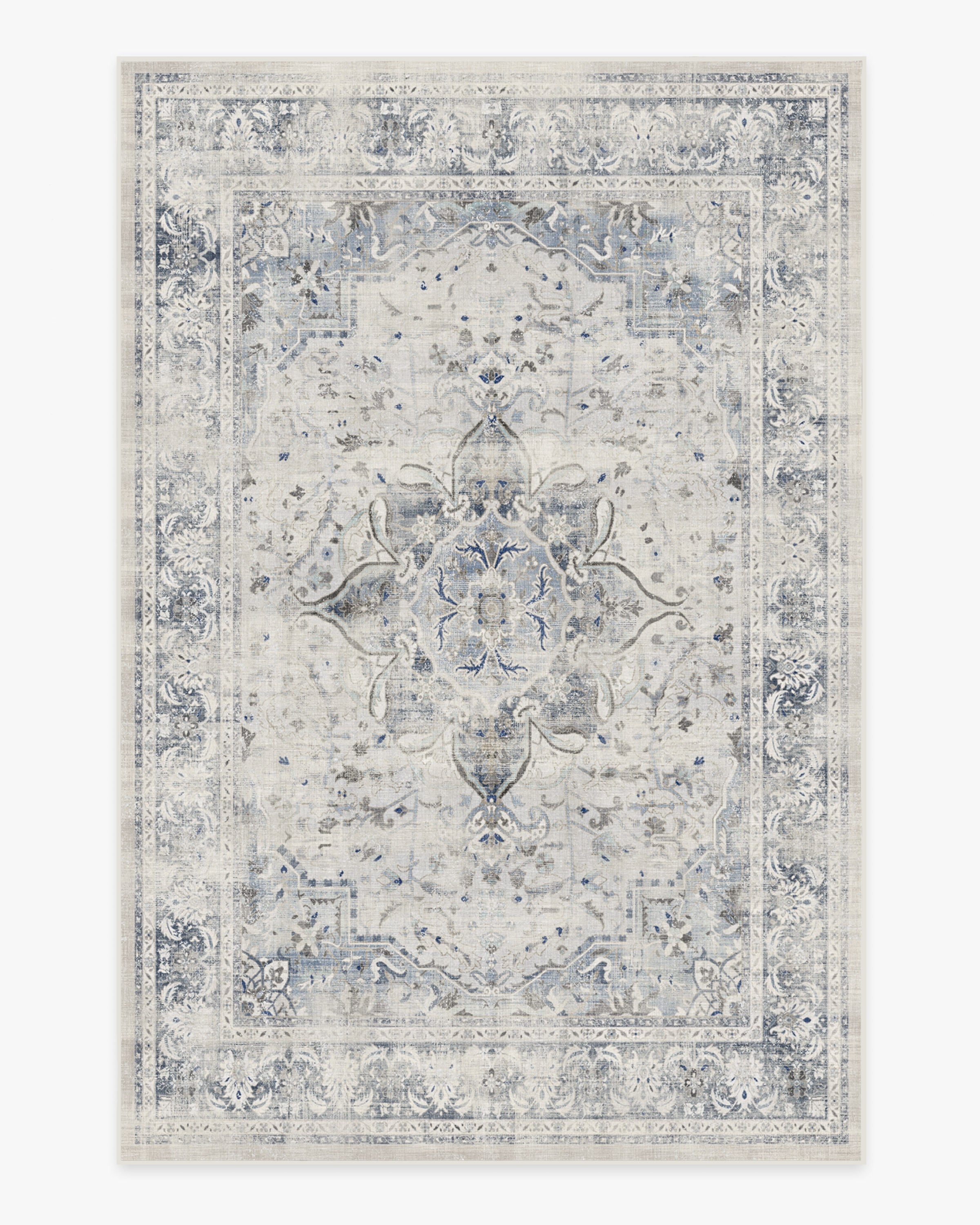 RUGGABLE Sarrah Washable Runner Rug - Elegant Room Decor and Vintage Area  Rug Perfect for Living Room Bedroom Kitchen Stain & Water Resistant Pet 