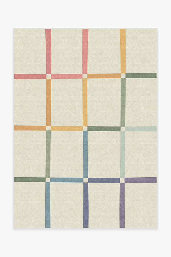 The Home Edit Joanna Ivory Rainbow Rug | Ruggable
