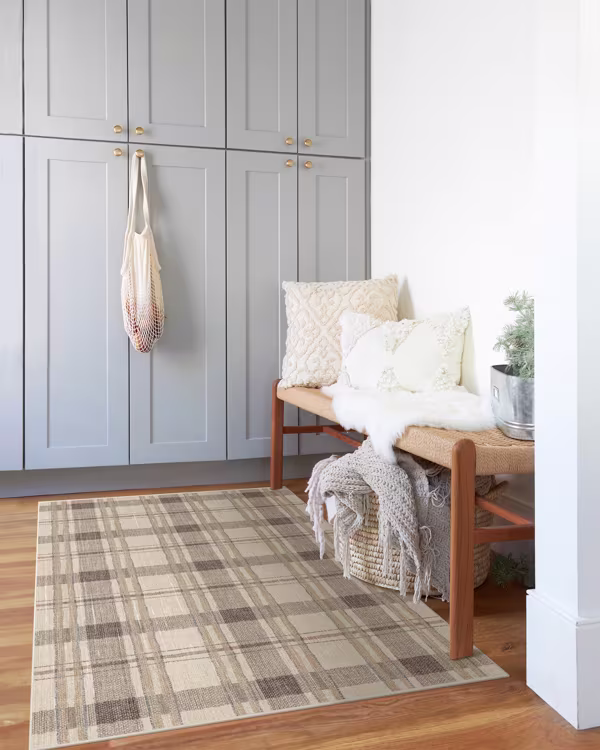Plaid Neutral Rug
