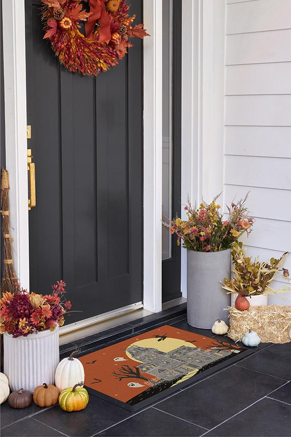 Unique Loom Doormat 2 X 3 (ft) Coir Halloween Indoor/Outdoor Area Rug in  the Rugs department at