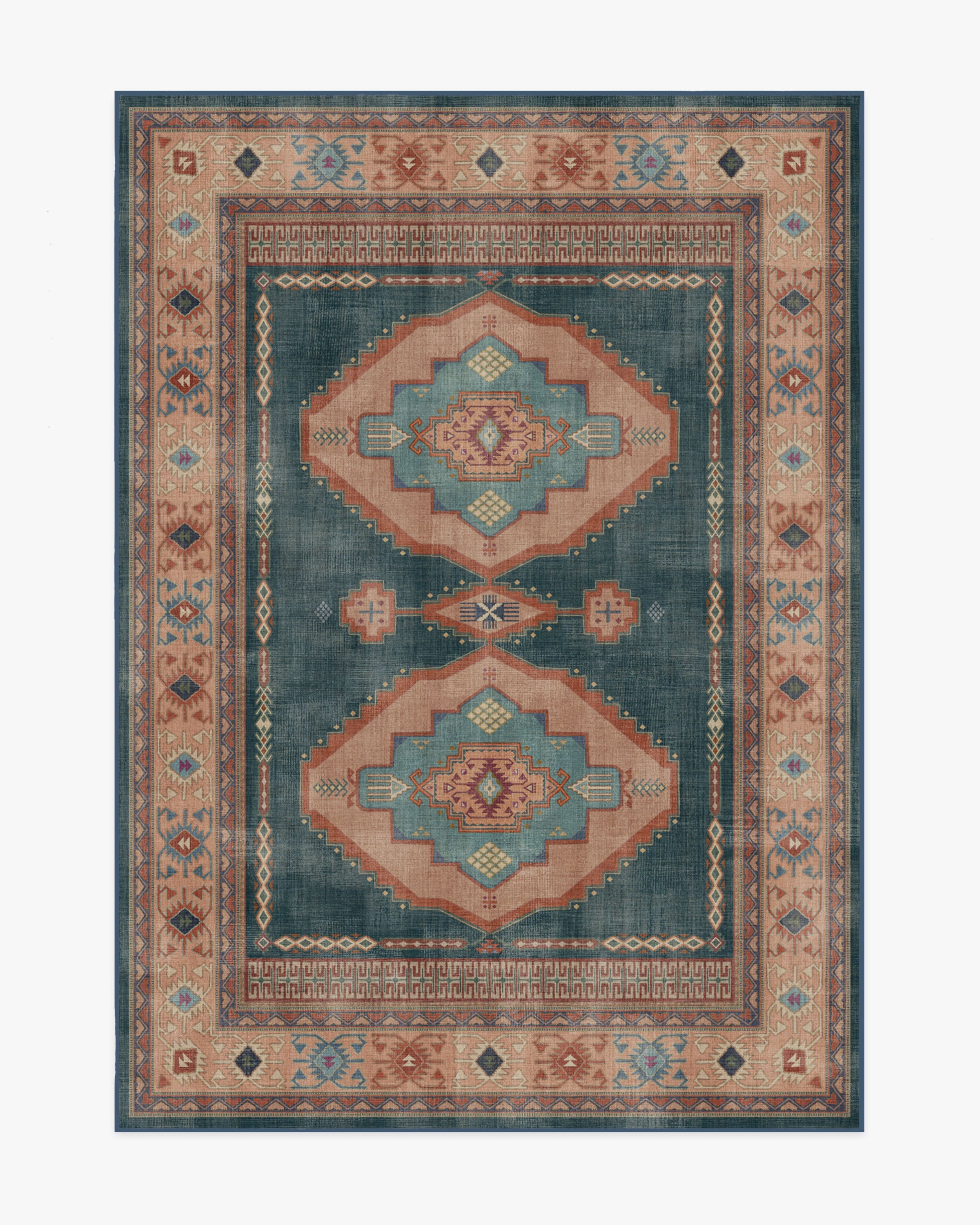 Marcela Blue & Rose Rug | Ruggable
