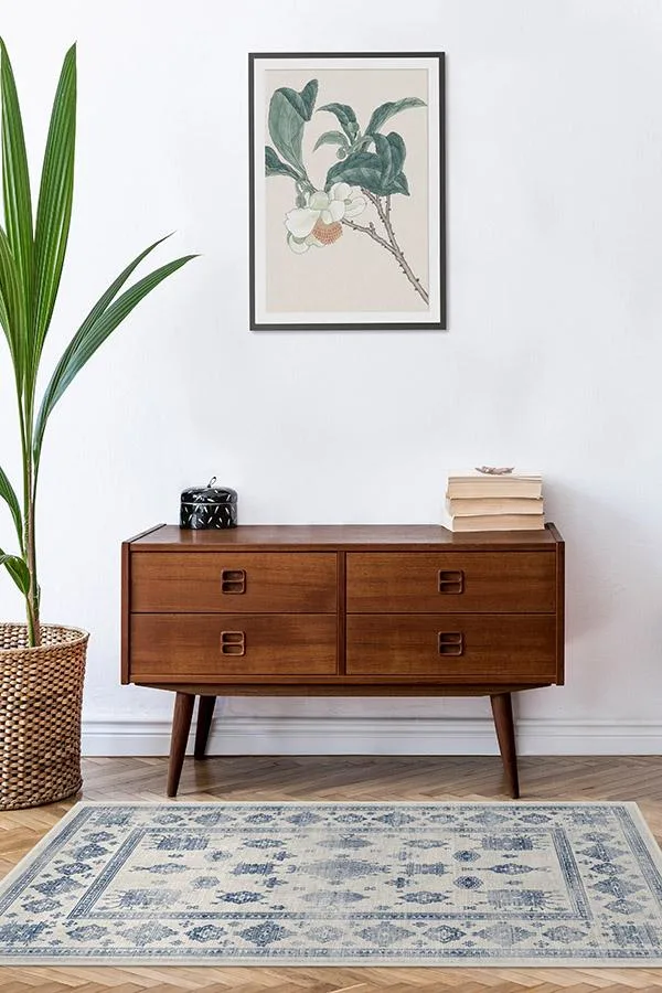 Serina Delft Blue Rug Ruggable