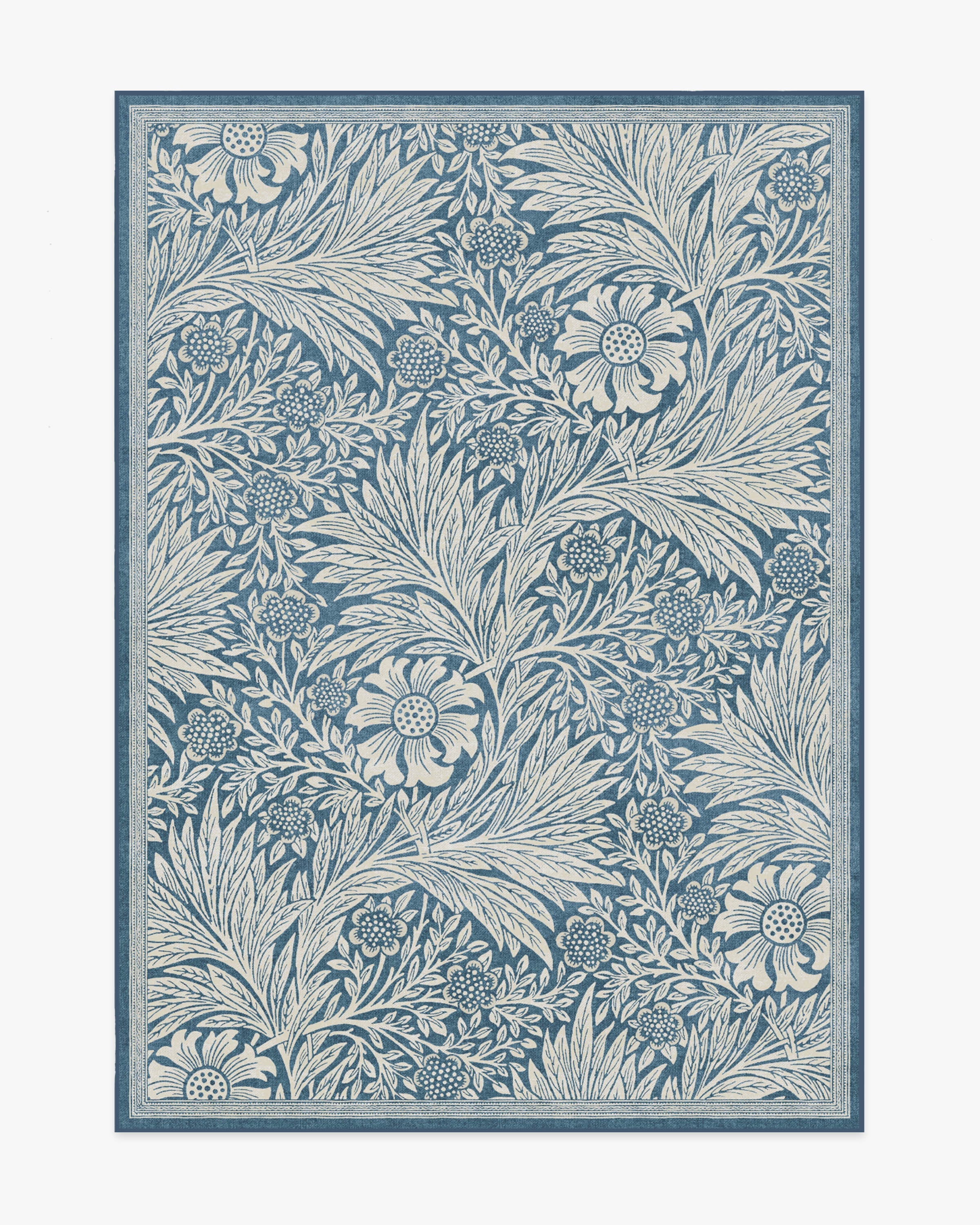 Morris & Co. Marigold Blue Rug | Ruggable