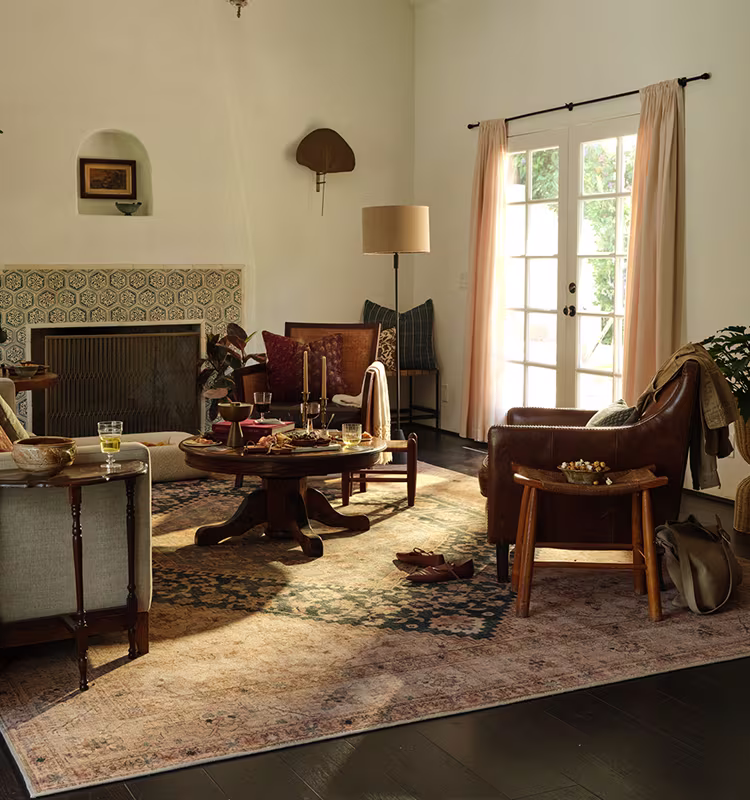 Ruggable Soluna Gold & Teal (Living Room)