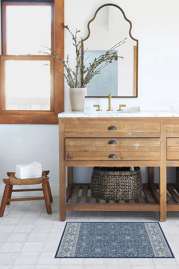 Liana Blau Komfort Teppich Ruggable