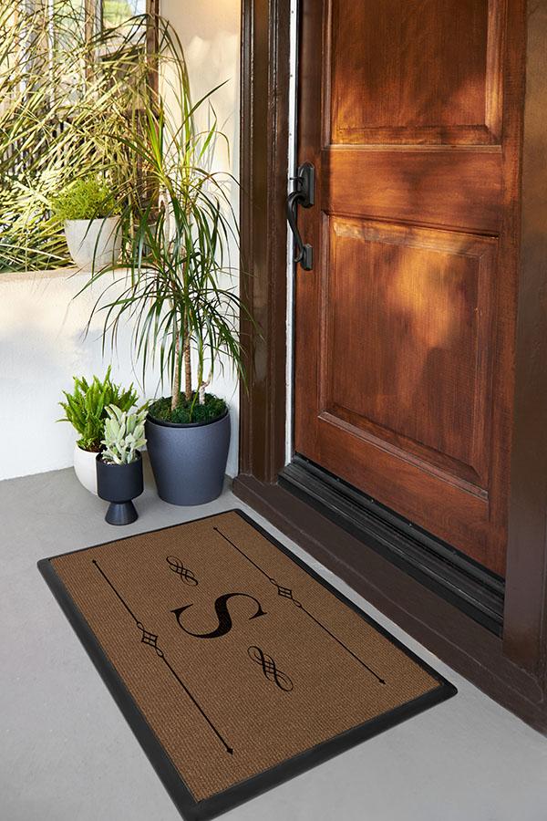  Doormat Indoor Monogram Letter T Non-Slip Front Door