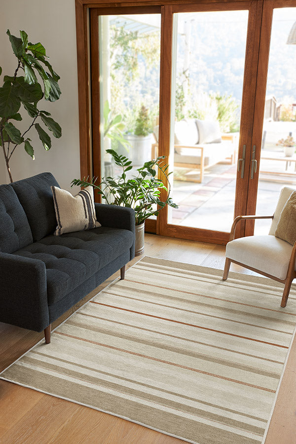 Kesiya Stripe Natural Rug Ruggable