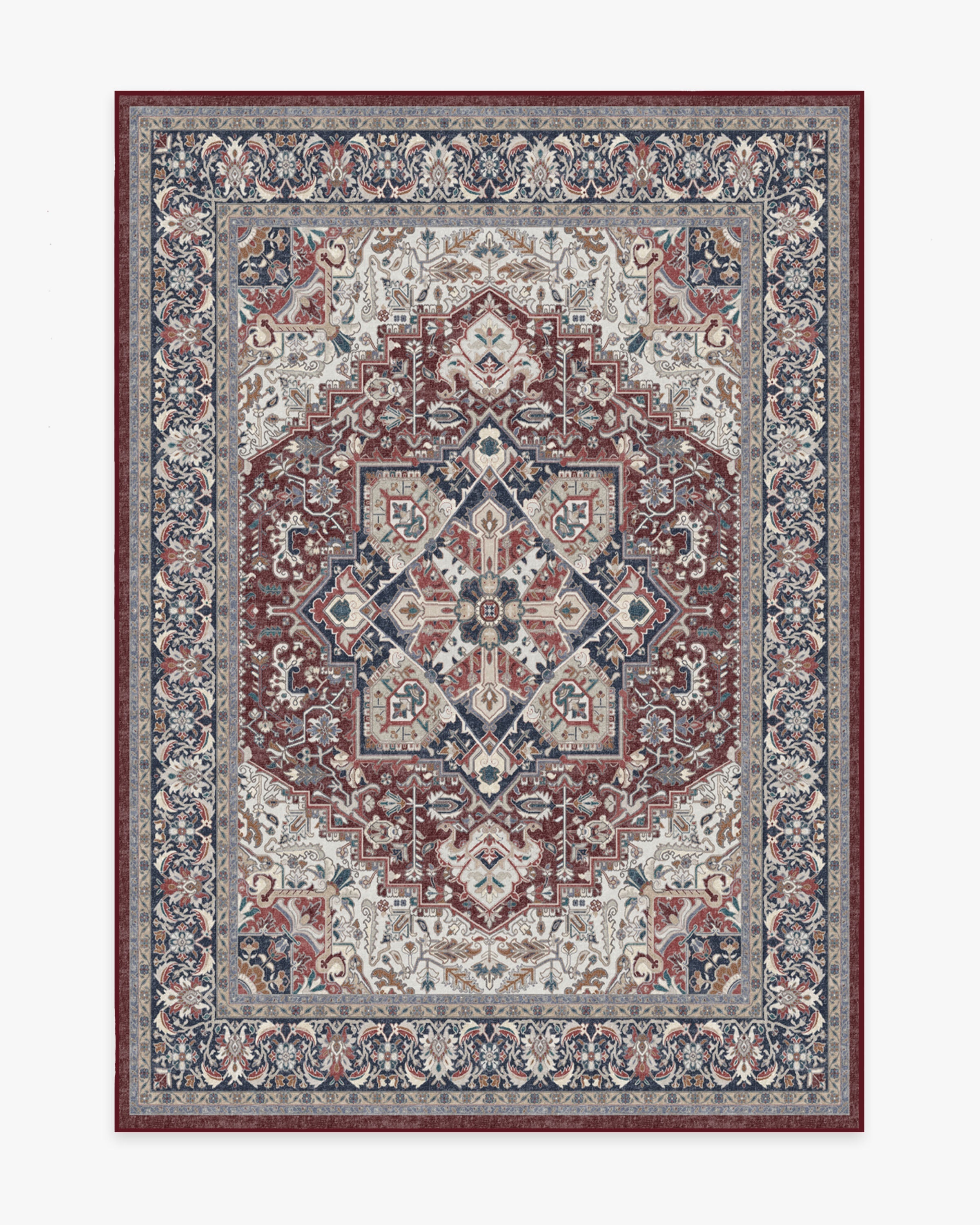 Hendesi Heriz Bordeaux Rug | Ruggable