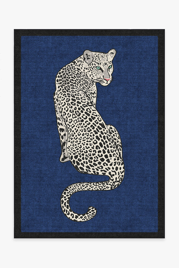 Jonathan Adler Snow Leopard Sapphire Rug
