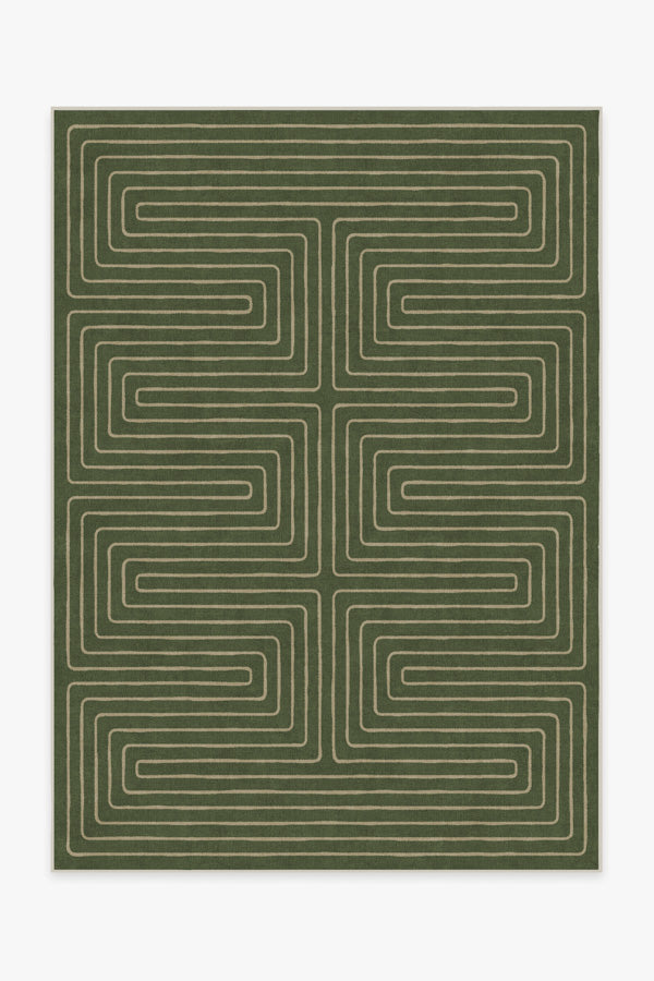 Jonathan Adler Labyrinth Fern Green Rug