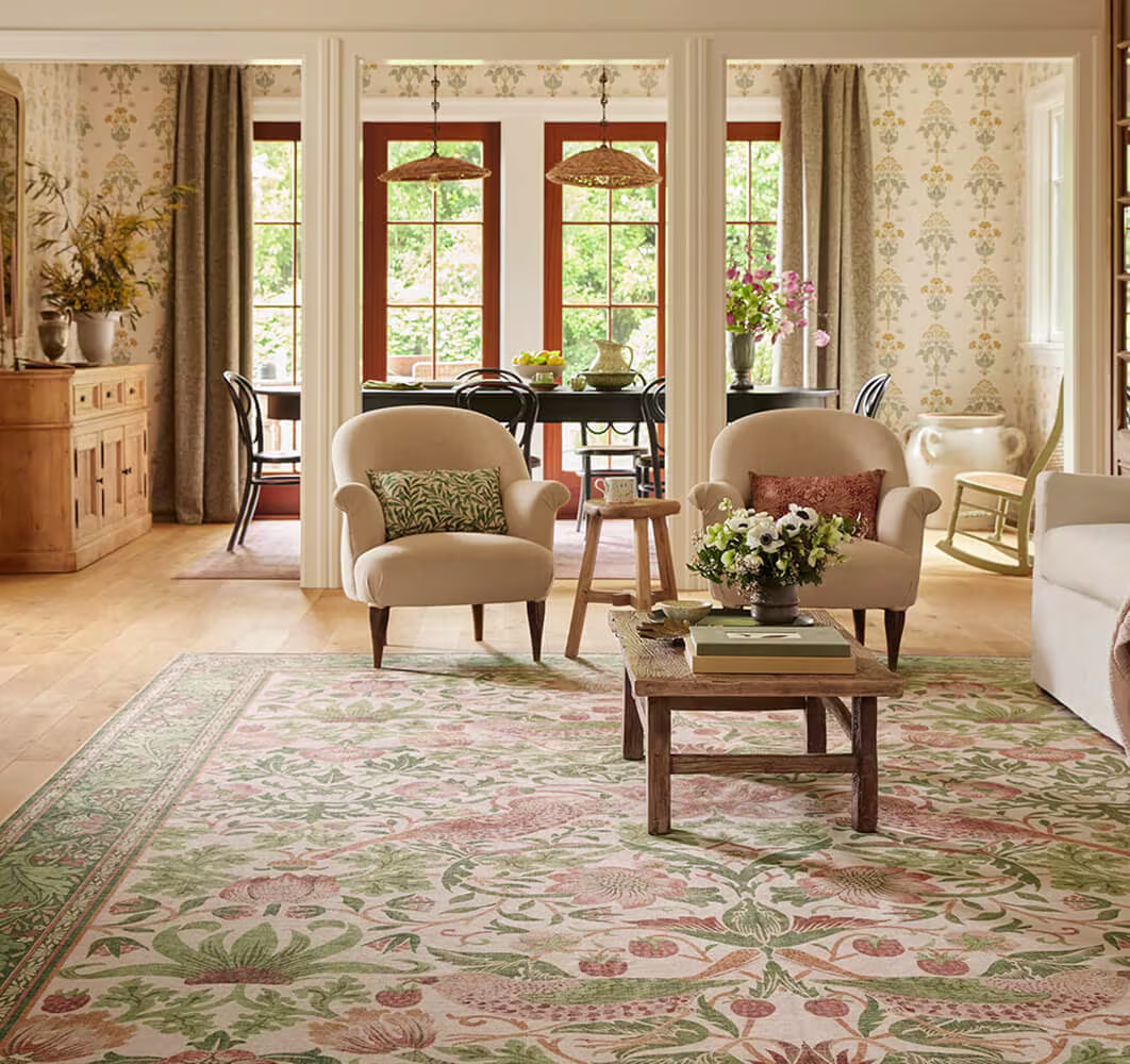 Morris & Co. Strawberry Thief Rug - HP Square Tile