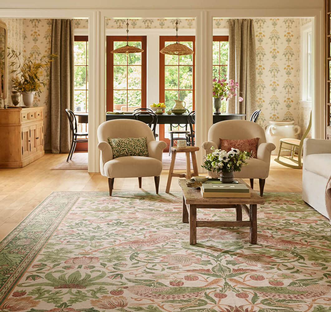 Morris & Co. Strawberry Thief Rug - HP Square Tile