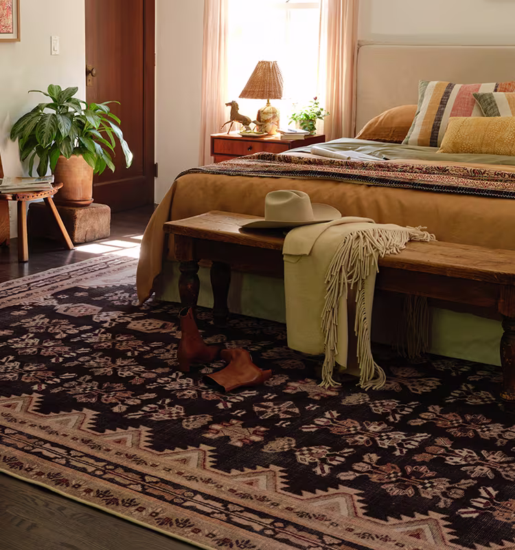 Ruggable Pradera Tan & Soft Black (Bedroom)