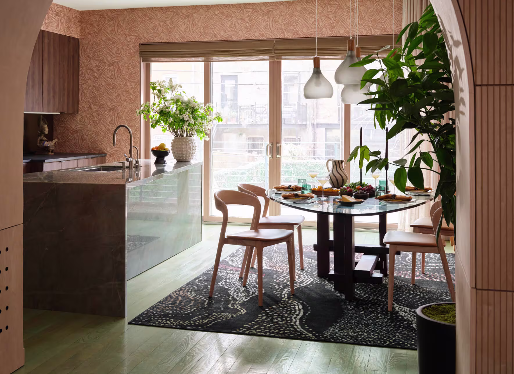 Ruggable x Malene Barnett Adorned Black Multicolor Rug