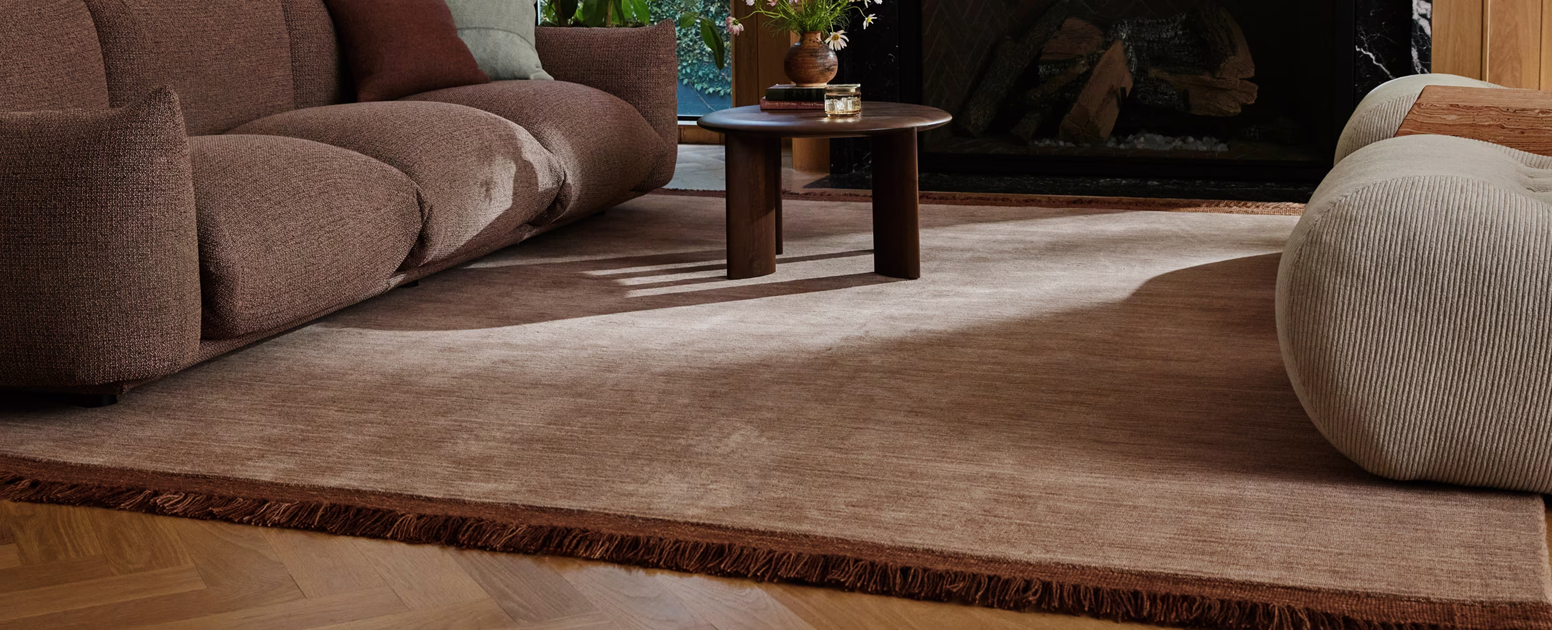 Ruggable Easy Care Wool HP Hero Banner (Tropez Wool Brown Rug) - Desktop